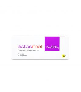 Actosmet 15 Mg/850 Mg 56 Tablets