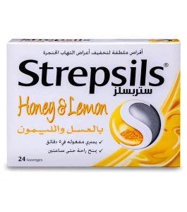 Strepsils Lozenge 24Pcs Honey & Lemon