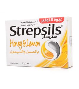 Strepsils Lozenges Honey & Lemon 36 Pcs