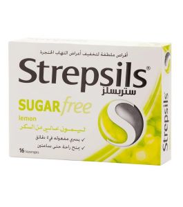 Strepsils Lozenges Lemon Sugar Free 16 Pcs