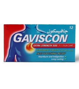 Gaviscon Extra Strength Peppermint 12 Tablet
