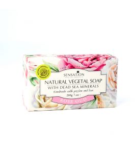 VEGETAL SOAP HANDMADE WITH DEAD SEA MENERALS ROSE OUD 200 gm