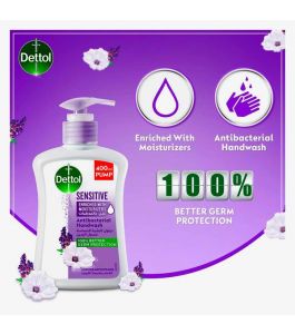 Dettol Liquid Soap Sensitive (Pump) 400  500 Ml