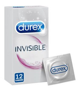 Durex Condom Invisible Extra Lubricated 12 Pcs