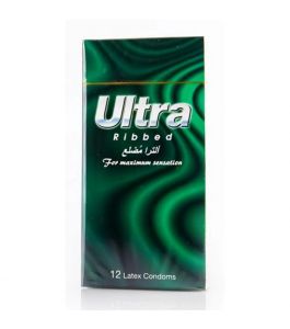 ULTRA RIBBED CONDOMS 12 LATEX