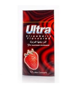 ULTRA STRAWBERRY CONDOMS 12 LA