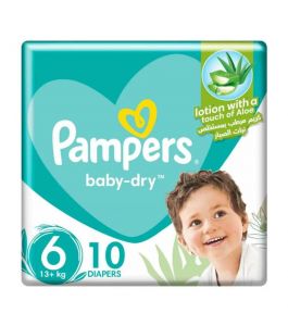Pampers Size (6) XXL 13Plus Kg Carry Pack 10 Diapers