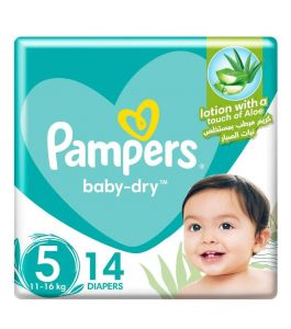 Pampers Size (5) Junior 11 18 11 16 Kg Carry Pack 14 Diapers