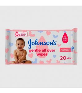 Johnson Gentle All Over Baby Wipes 20 Wipes