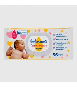 Johnson Baby Wipes Extra Sensitive 56 Wipes