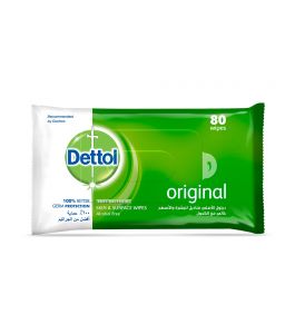 Dettol Antiseptic Wet Wipes 80 Pcs