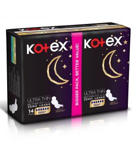 Kotex ultra thin pads night wings 14pads