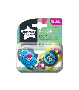 TOMMEE PACIFIER FUN STYL 18 36M 2PCS
