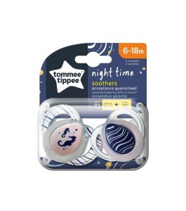 TOMMEE TIPPEE PACIFIER NIGHT TIME 6 18M