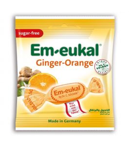 Em Eukal Lozenges Ginger Orange 50 Gm BAG