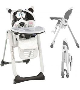 CHICCO POLLY 2 START HIGHCHAIR HONEY BEAR 4 WHEEL