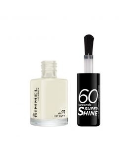 RIMMEL 60sec Nail Polish   703 White Hot Love