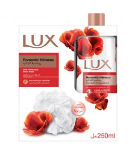 Lux Shower Gel romantic hibiscus 250 ml Plus Puff