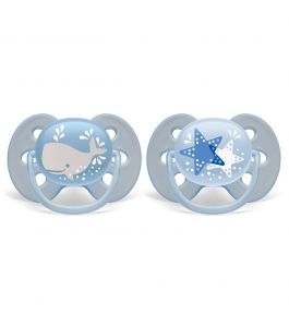 Philips Avent STHR SIL SOFT 6 18M BOY DECO X2