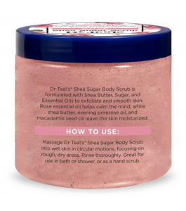 Dr Teal'S Shea Sugar Exfoliating Body Scrub Rose Oil 538 g