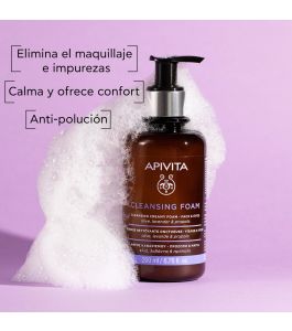 APIVITA Cleansing Foam (Olive and Lavender) For Face and Eyes200ml