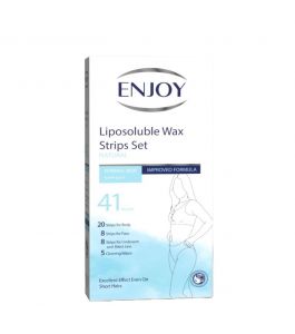 Enjoy Liposoluble Wax Strips Set Natural For Normal Skin 41pcs