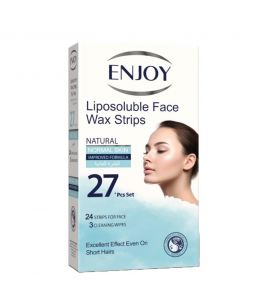 Enjoy Liposoluble Face Wax Strips  Natural For Normal Skin 27PCS