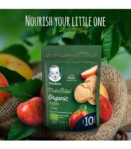 GERBER Biscuit Organic Apple 150GM