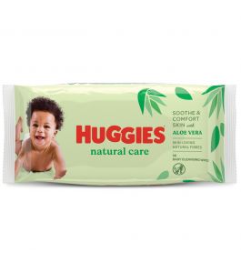 Huggies Natural Baby Wipes Aloe Vera Wipes 1 Pack x 56 Wipes