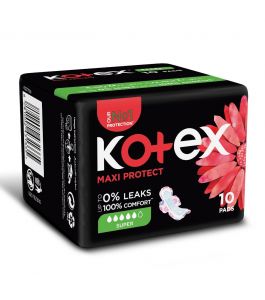 Kotex maxi pads Super wings 10pads
