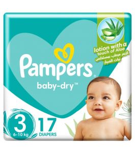 Pampers Size (3) Medium 4 9 6 10 Kg Carry Pack 17 Diapers