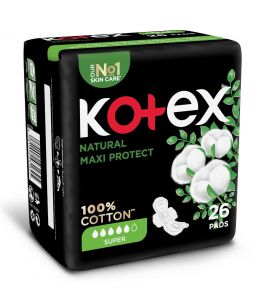 KOTEX PADS COTTON SUPER 26PADS  MAXI THICK