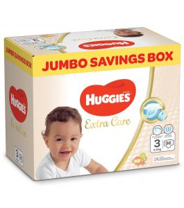 Huggies Extra Care Size 3 4  9 kg Jumbo Box 96 Diapers
