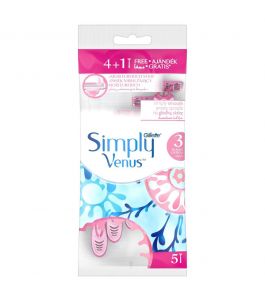 Gillette Razor simply venus 3 5 pack 4Plus1 free