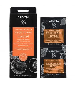 APIVITA Express Beauty Face Scrub Apricot 2x8ml6 Pack