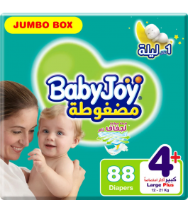Baby Joy Size (4) Jumbo Box 88 Diapers
