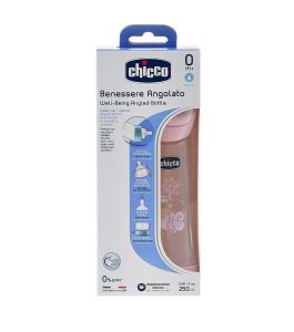 CHICCO BOTTLE WB ANGLED PP GIRL 250ML NORMAL SIL