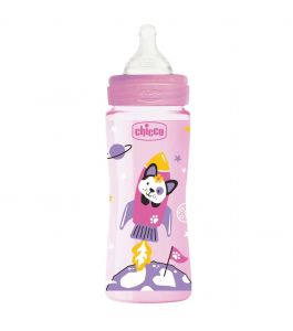 CHICCO BOTTLE WB COL PP GRL 330 FAST SIL