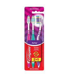 Colgate Tooth Brushes Zigzag medium 2Plus1 free