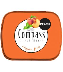 Compass Peach Mint Sugar Free 50 Pcs 14g