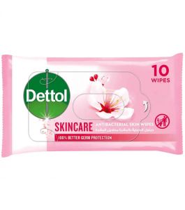 Dettol Antiseptic Skin Care Wet Wipes 10 Pcs