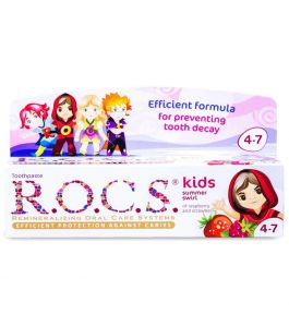 R O C S  KIDS SUMMER SWIRL (RASP  and  STRAW) 35ML