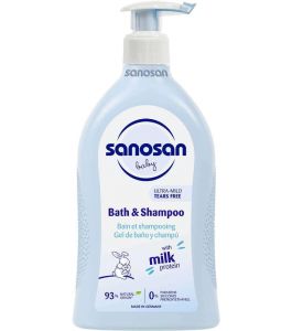 SANOSAN BABY BATH  and  SHAMPOO 500 ML
