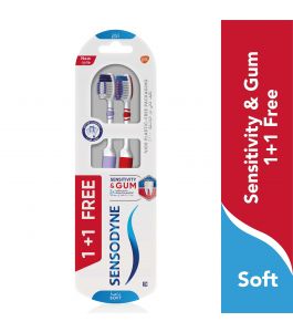 Sensodyne Tooth Brushes SENSITIVITY and GUM Soft 1Plus1 free