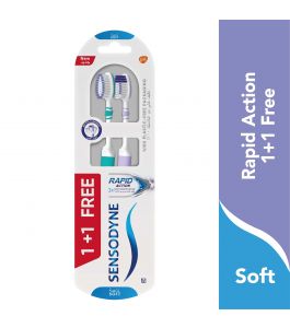 Sensodyne Toothbrush Rapid Action Promo Toothbrush 1 Plus 1