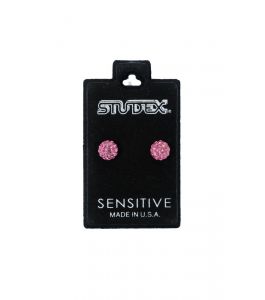 STUDEX EARSTD S5310W SENS STNLS 6MM FIREBALL ROSE (6)